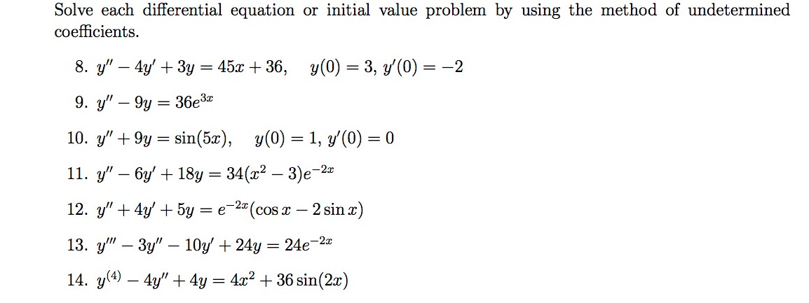 Solved Solve Each Differential Equation Or Initial Value 8866