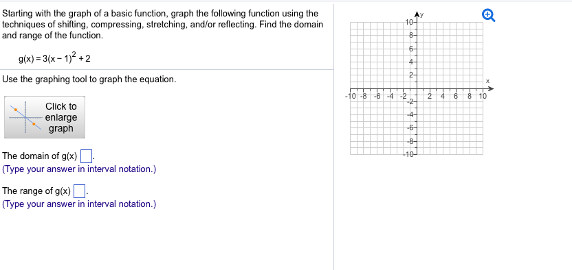 Solved Starting with the graph of a basic function, graph | Chegg.com