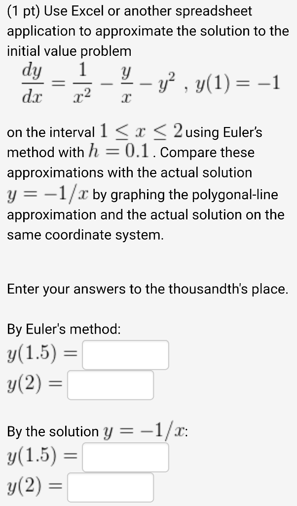 Solved Use Excel or another spreadsheet application to | Chegg.com