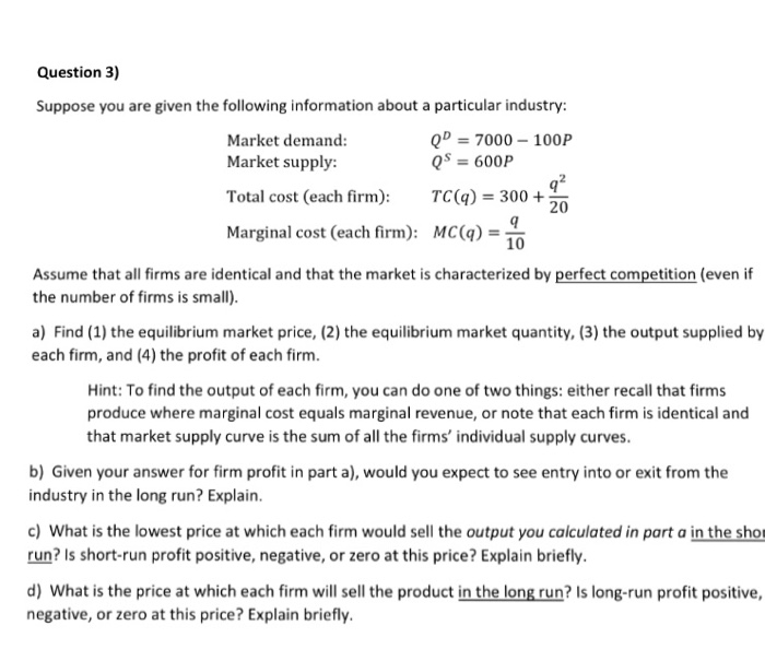 Solved Suppose you are given the following information about | Chegg.com