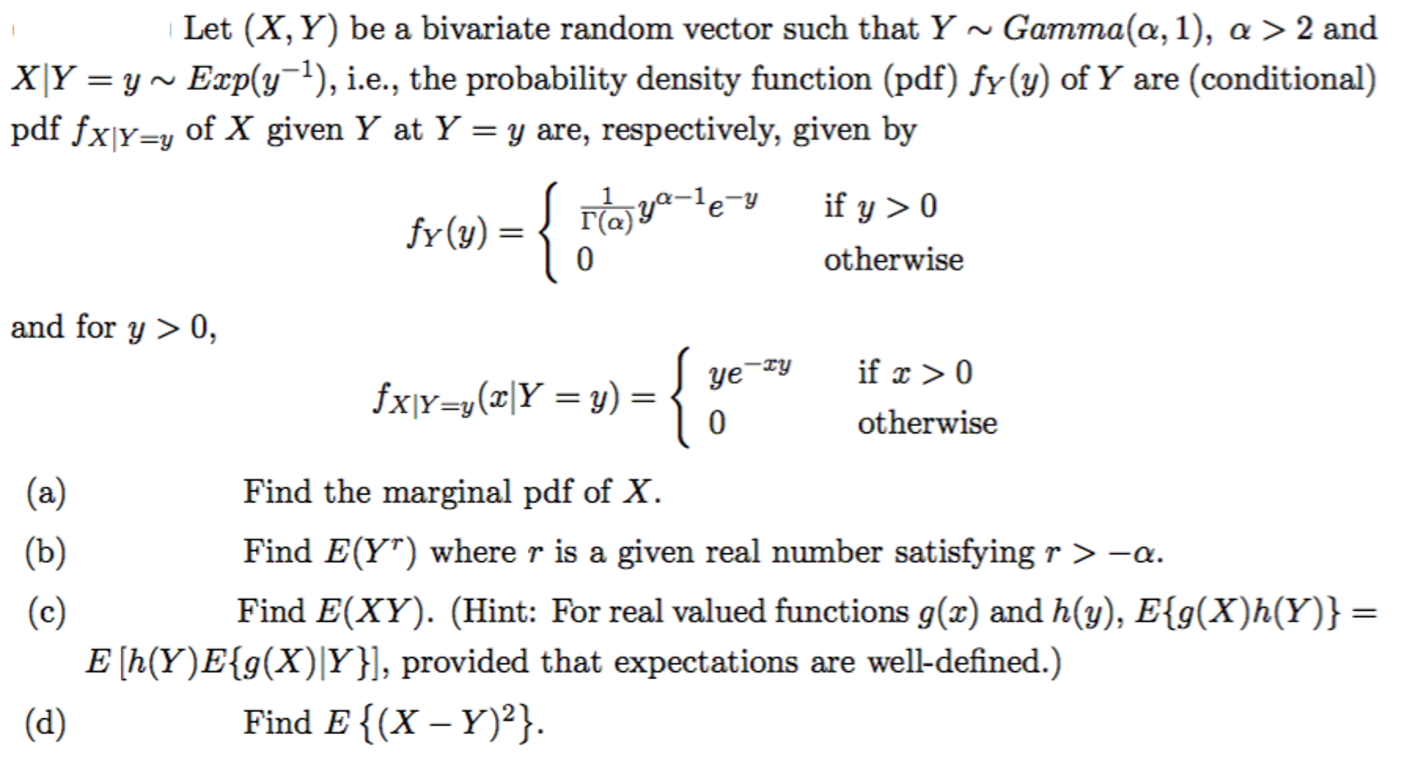 Let (X, Y)be a bivariate random vector such that Y ~ | Chegg.com