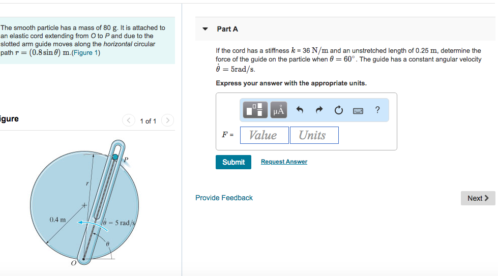 Solved The smooth particle has a mass of 80 g. It is | Chegg.com