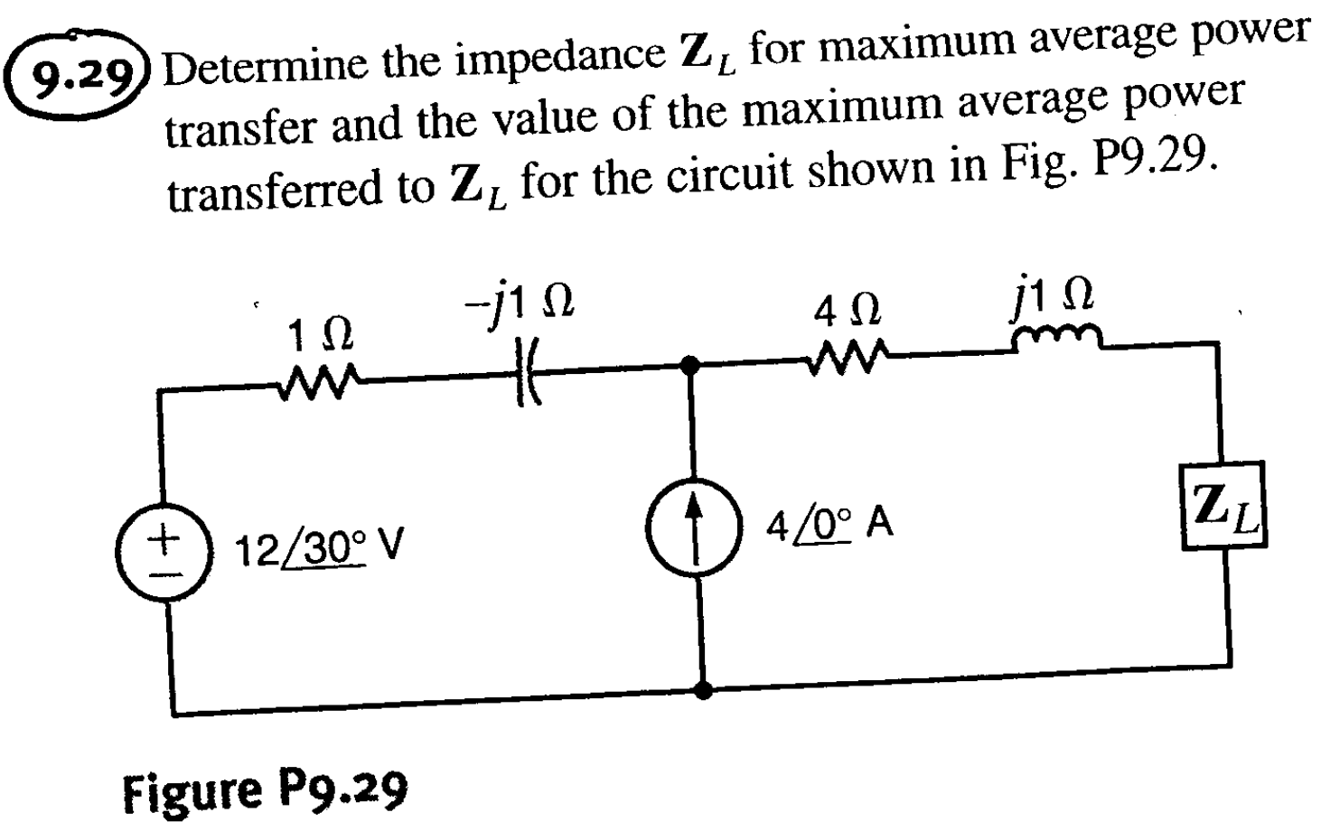Solved Determine the impedance ZL for maximum average power | Chegg.com