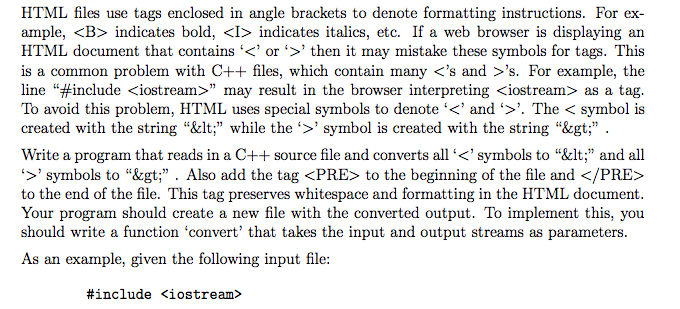 Solved HTML files use tags enclosed in angle brackets to | Chegg.com