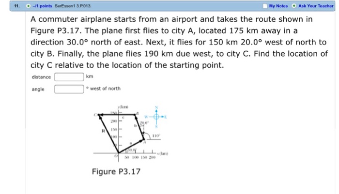 Solved A Commuter Airplane Starts From An Airport And Takes | Chegg.com