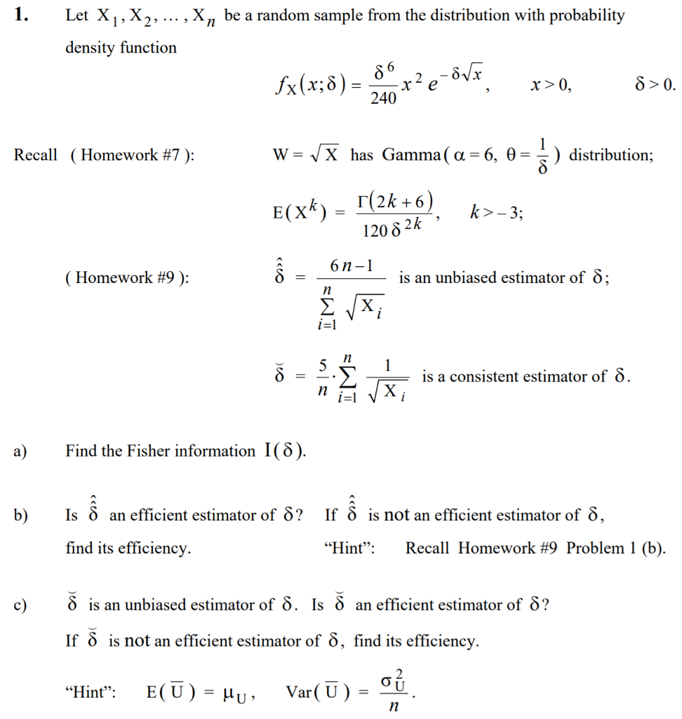 Let X1,X2, , X density function be a random sample | Chegg.com