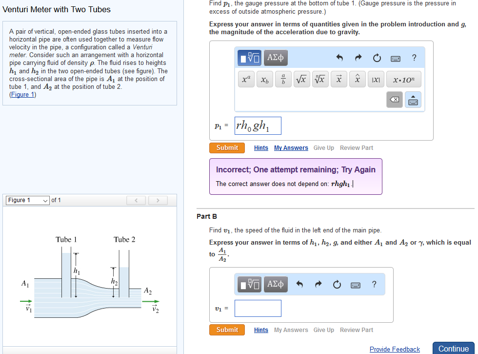 Solved A pair of vertical, openended glass tubes inserted