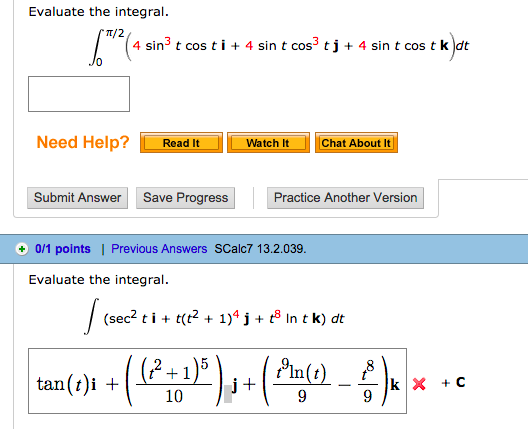 integration of sin 2x limit 0 to pi by 4