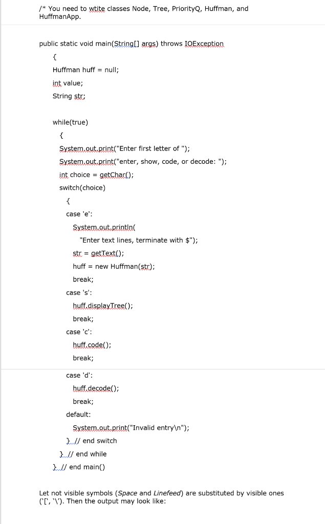 Please in this JAVA PROGRAM make sure to use the main | Chegg.com
