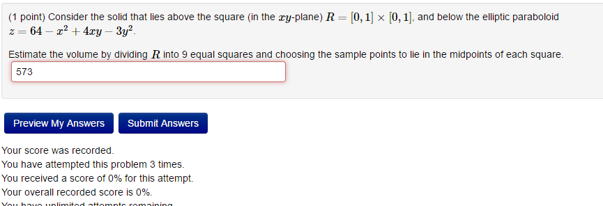 Solved Consider the solid that lies above the square (in the | Chegg.com
