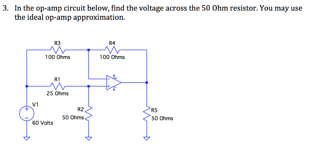 Solved In the op-amp circuit below, find the voltage across | Chegg.com