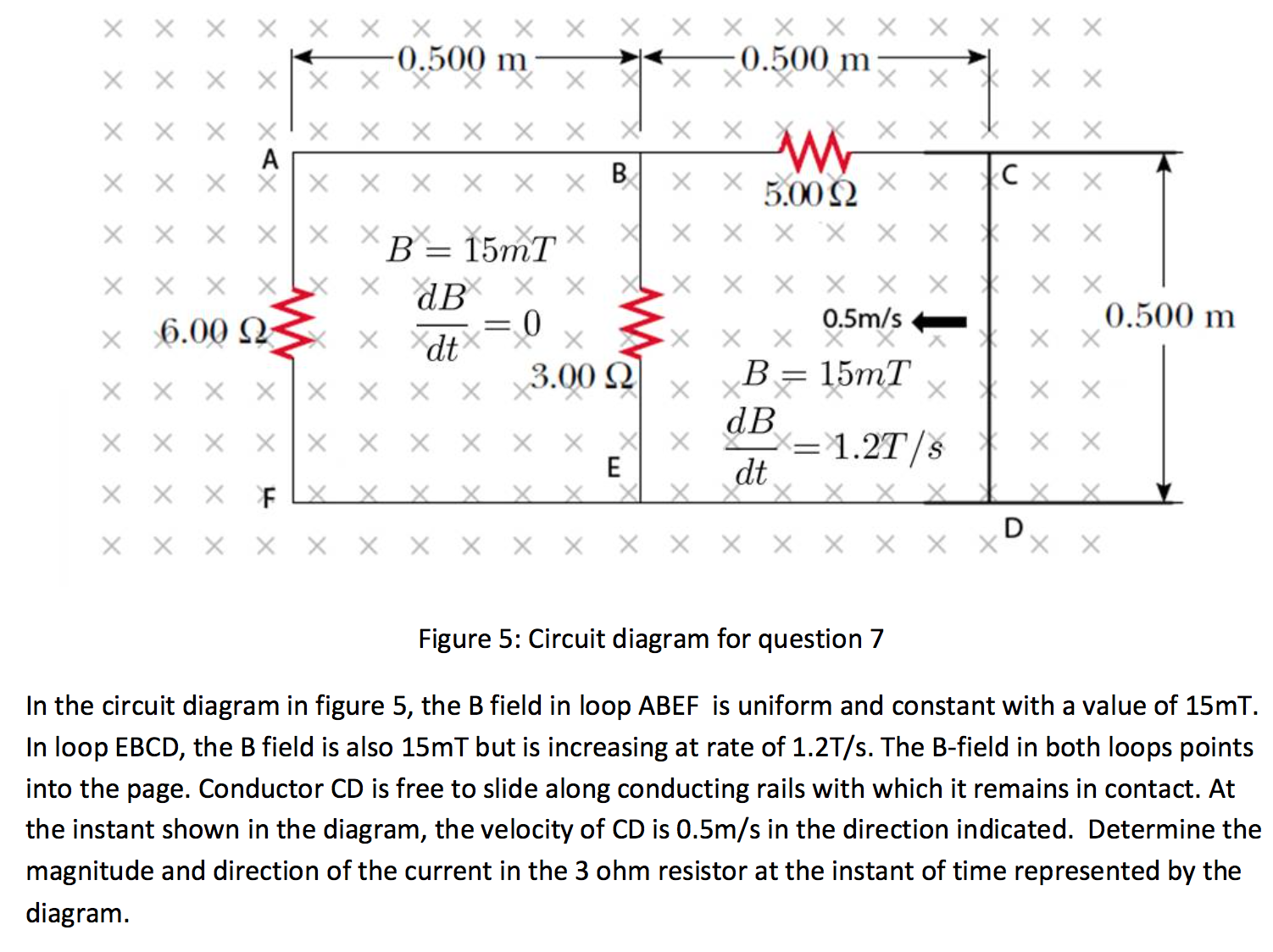 Solved In The Circuit Diagram In Figure 5, The B Field In | Chegg.com