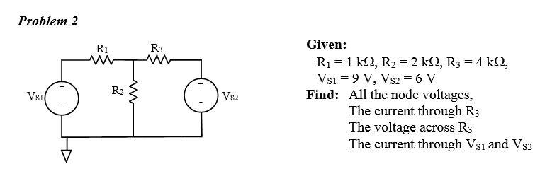 Solved Do all problems using Node Analysis using the | Chegg.com