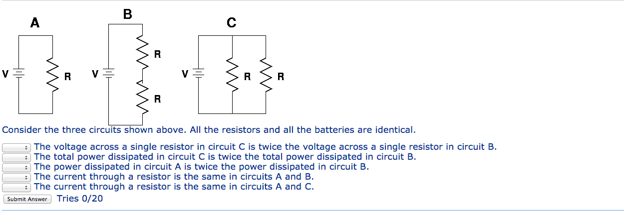 Solved Consider The Three Circuits Shown Above. All The | Chegg.com