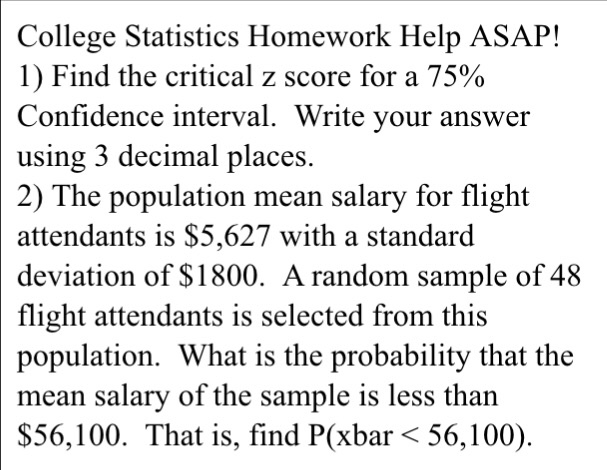 Probability statistics homework help