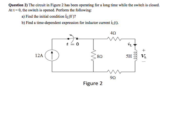 Solved The circuit in Figure 2 has been operating for a long | Chegg.com