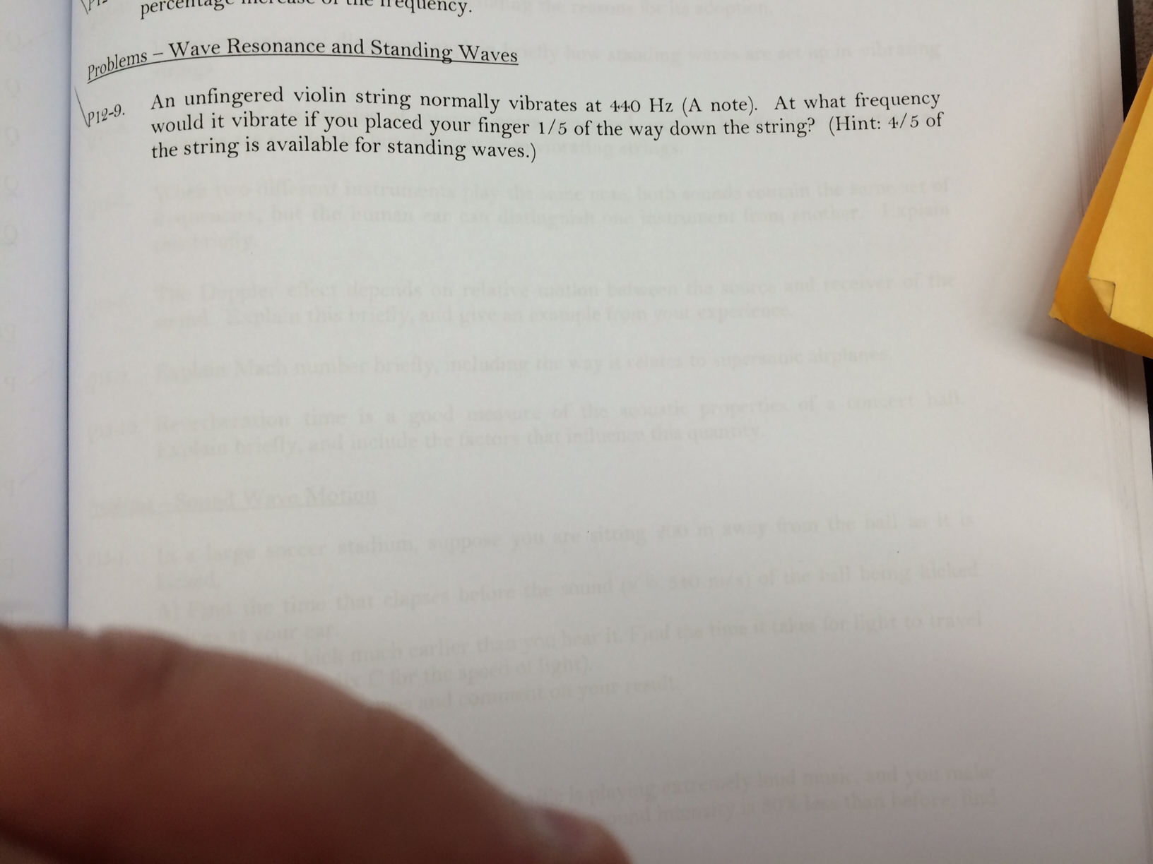 Solved An unfingered violin string normally vibrates at 440