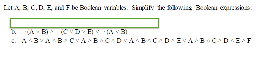Solved could someone help simplify the boolean expression | Chegg.com