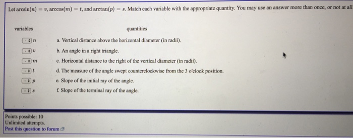 Solved Let arcsin(n) = v, arcos(m) = t, and arctan(p) = s | Chegg.com