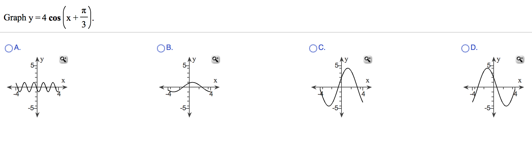 solved-graph-y-4-cos-x-pi-3-chegg