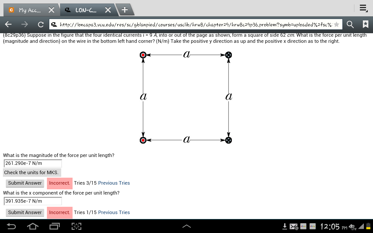 Solved What is the force per unit length on the wire in the | Chegg.com