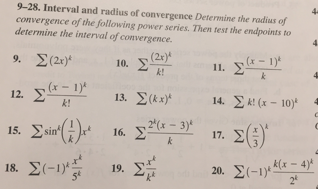 Solved Determine The Radius Of Convergence Of The Following | Chegg.com