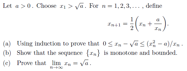 Let A 0 Choose X1 For N 1 2 3 Def Chegg Com