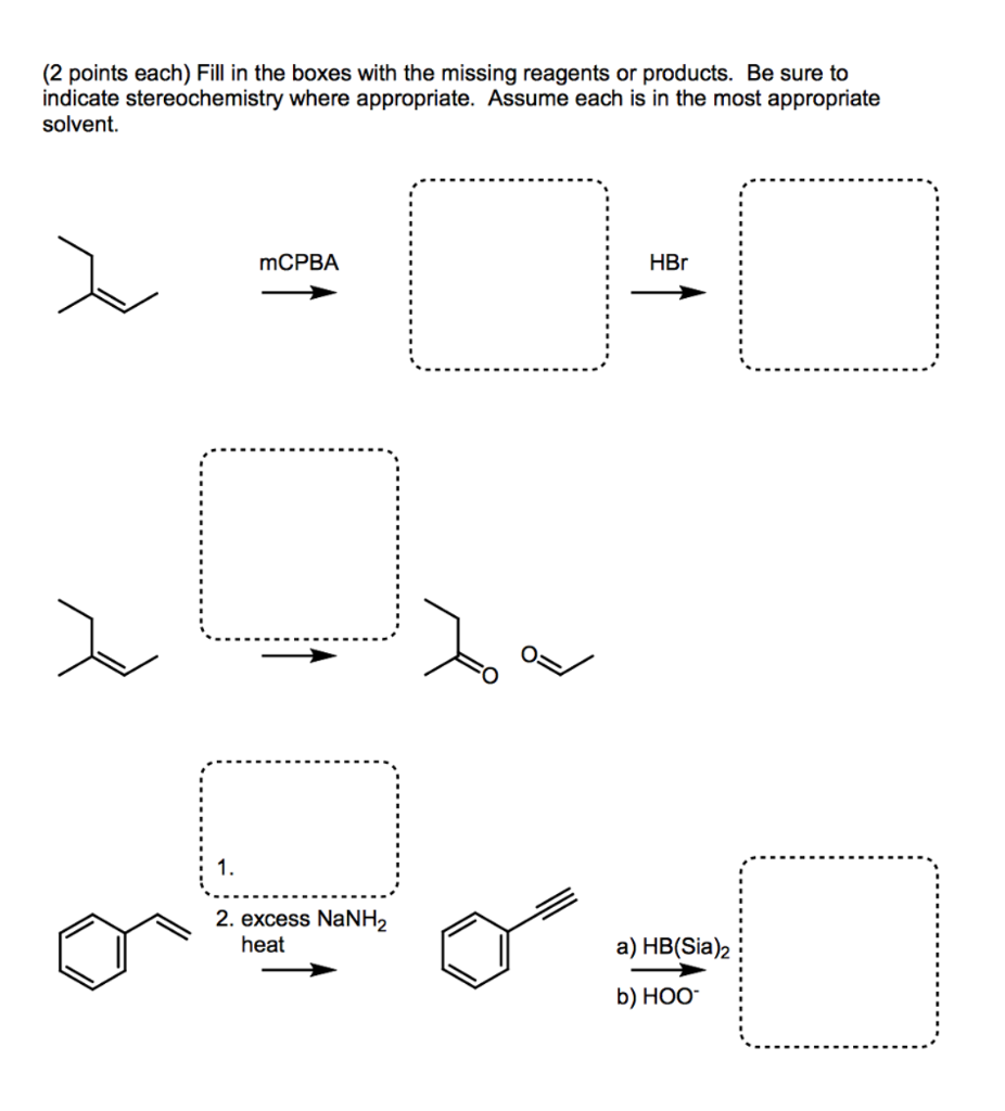 Solved (2 points each) Fill in the boxes with the missing | Chegg.com