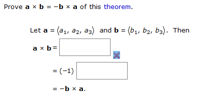 Solved Prove A × B = ??b × A Of This Theorem. | Chegg.com