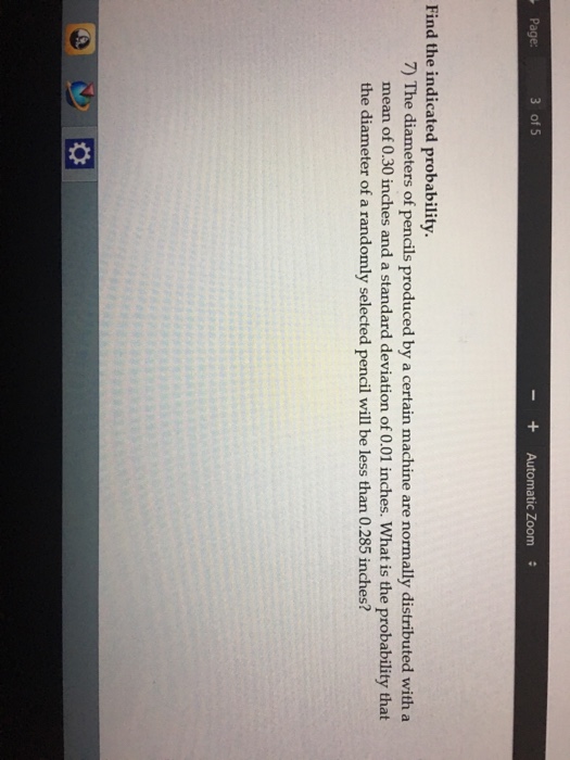 Solved The diameters of pencils produced by a certain