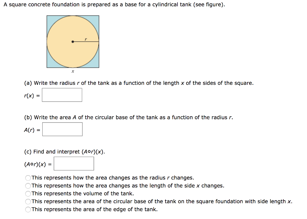 Solved A square concrete foundation is prepared as a base | Chegg.com