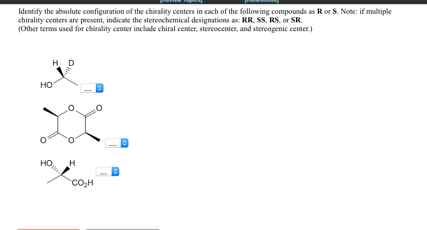 Solved Identify The Absolute Configuration Of The Chirality 2698