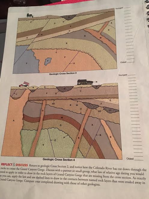 Solved Geologic Cross Section Oldest Geologic Cross Section | Chegg.com