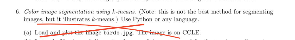 6. Color image segmentation using k-means. (Note: | Chegg.com