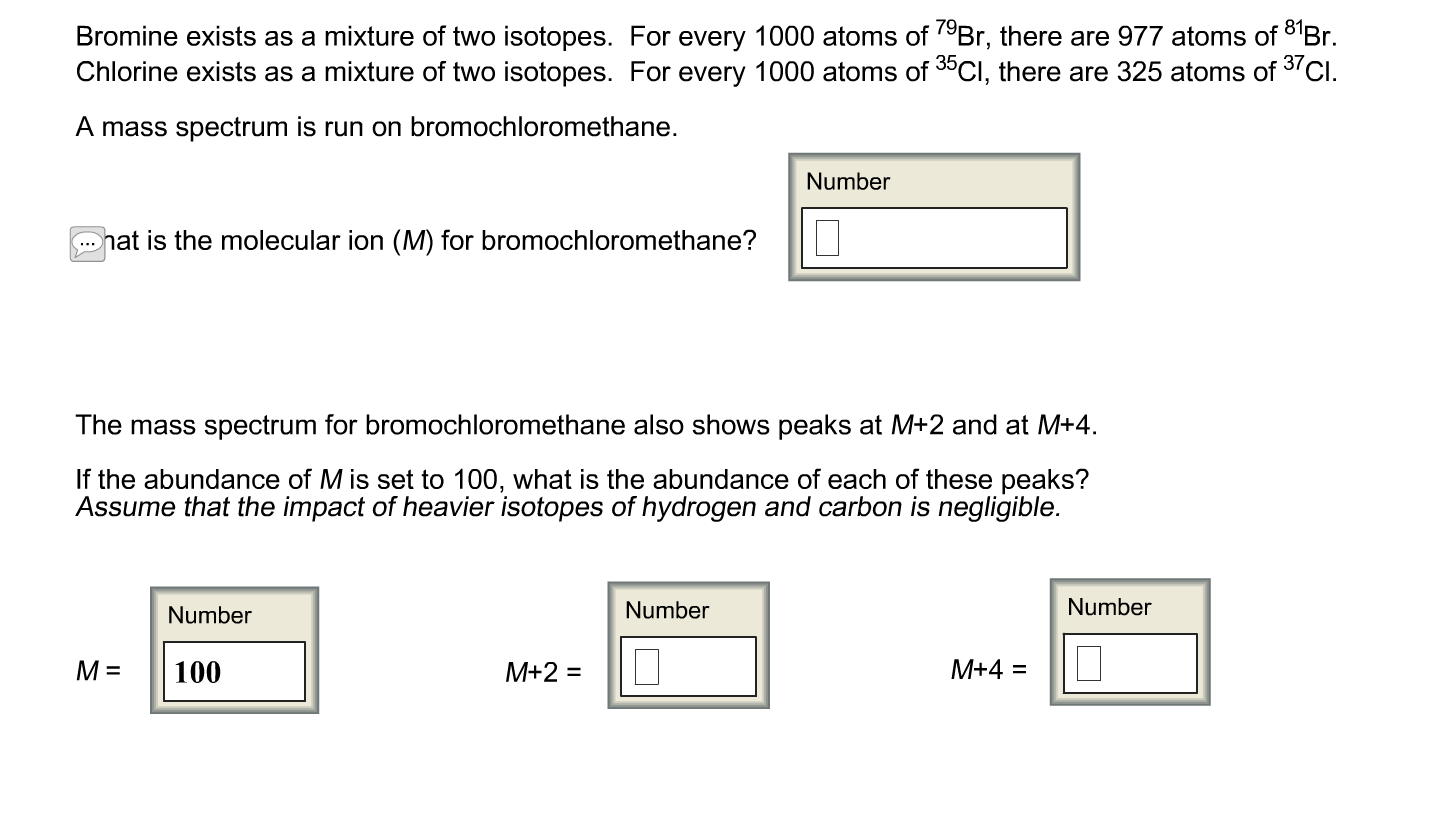 Solved Bromine exists as a mixture of two isotopes. For