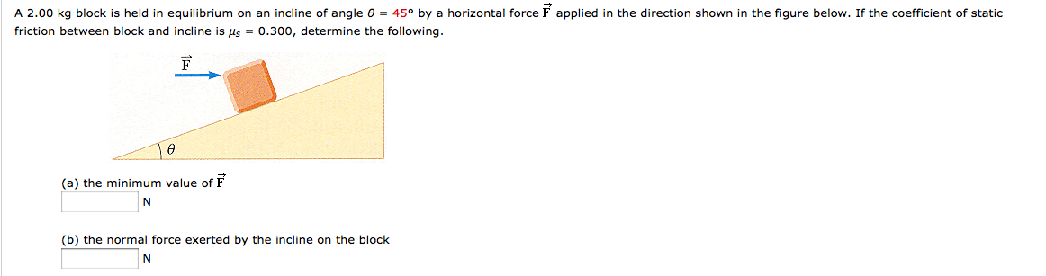 Solved A 2 00 Kg Block Is Held In Equilibrium On An Incline
