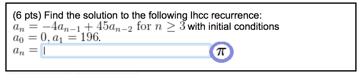 Solved Find the solution to the following Ihcc recurrence: | Chegg.com