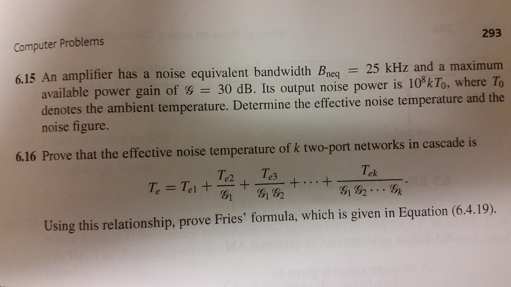 Solved An amplifier has a noise equivalent bandwidth B_neq =