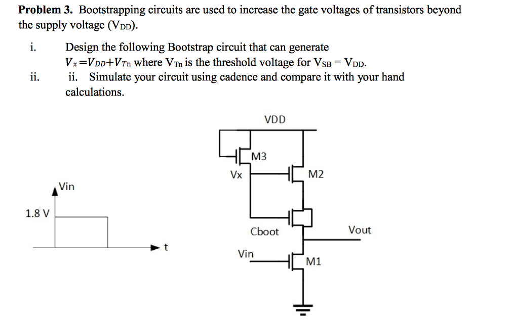 Problem 3. Bootstrapping circuits are used to