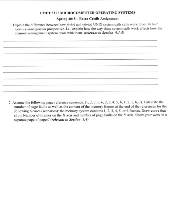Solved Explain the difference between how fork() and vfork()