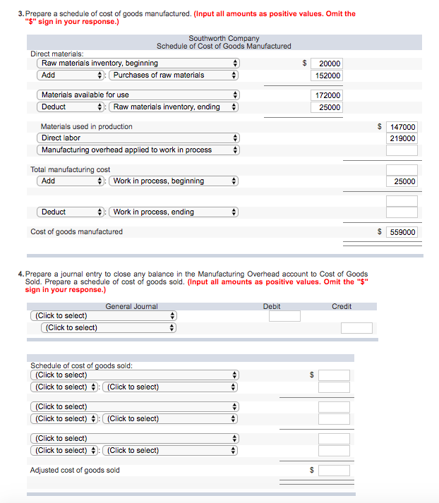 Solved Southworth Company uses a job-order costing system | Chegg.com