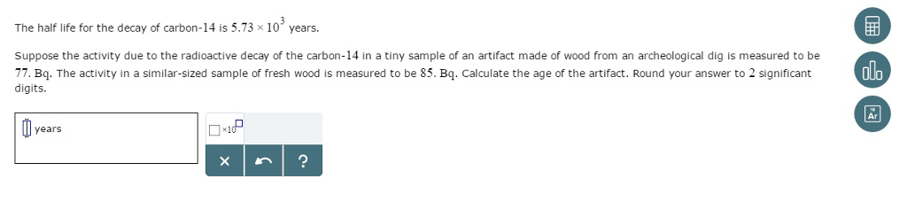 carbon 14 half life equations