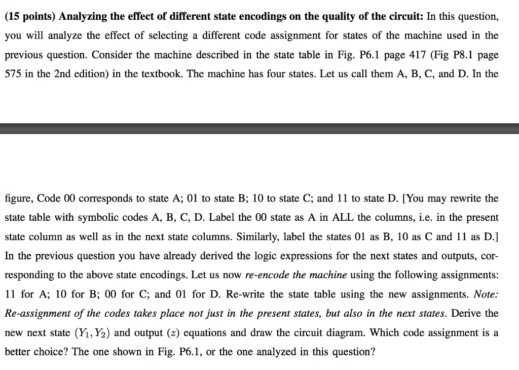 Solved (15 points) Analyzing the effect of different state | Chegg.com