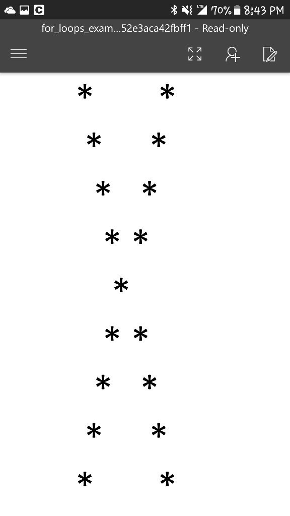 Solved write a code in matlab to print a x of stars as the | Chegg.com