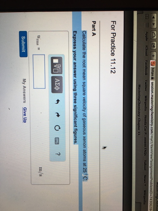 Root Mean Square Velocity Calculator