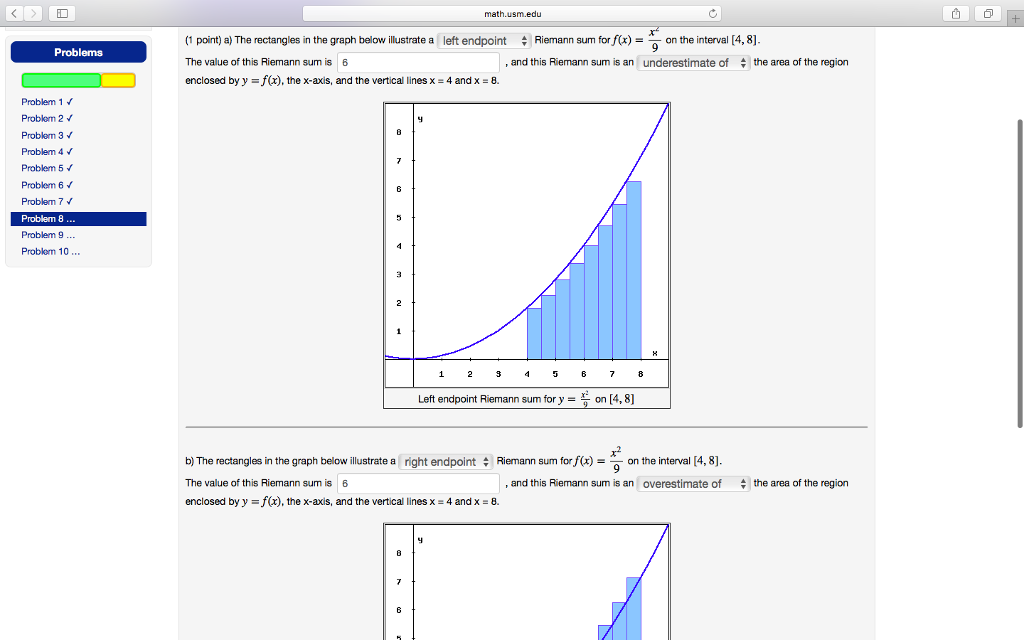 Rectangles Riemann Sum