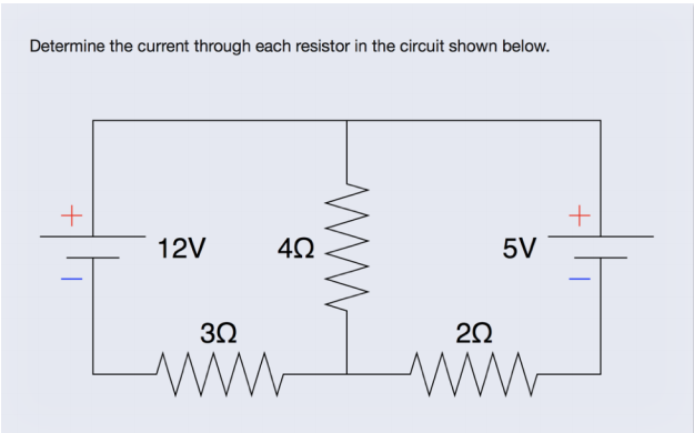 Solved Determine The Current Through Each Resistor In The 2482