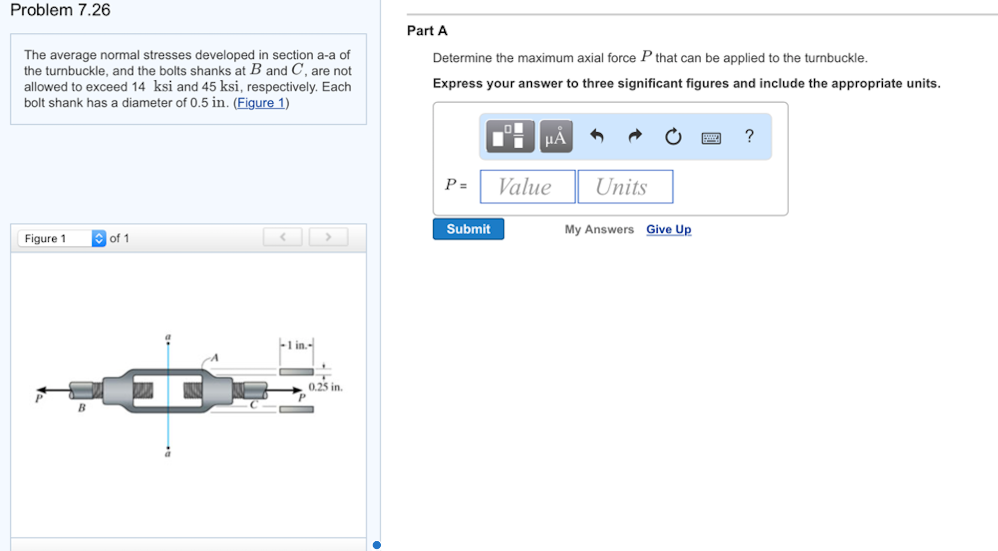 Solved Determine the maximum axial force that can be applied | Chegg.com