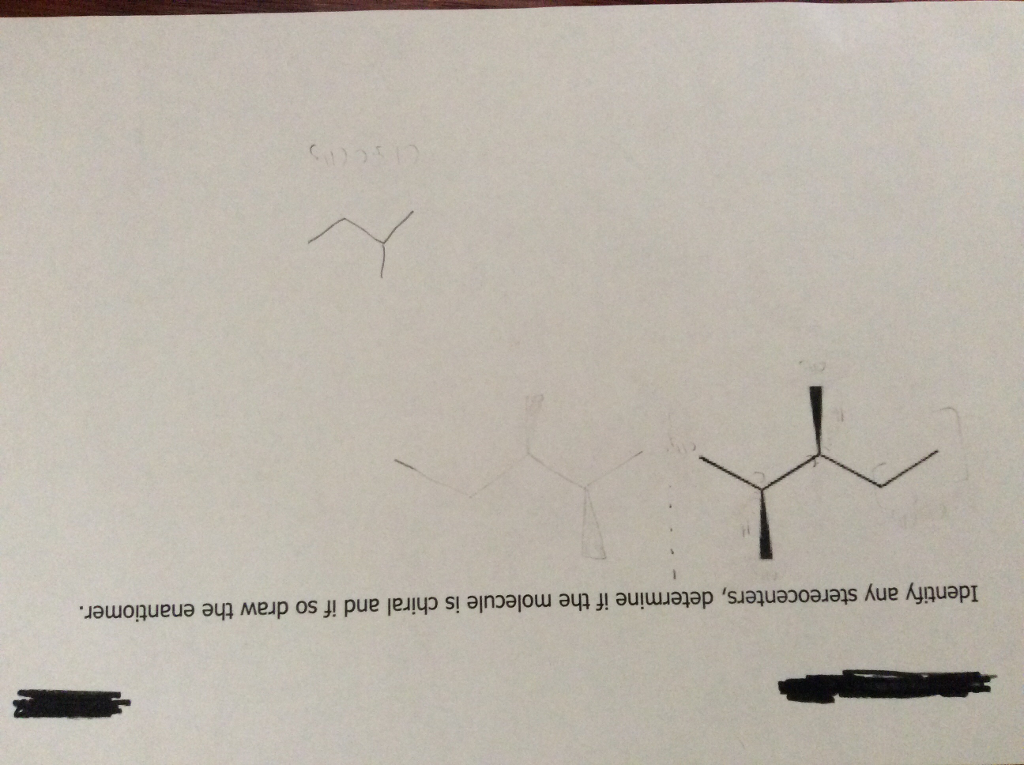 Solved Identify any stereocenters, determine if the molecule | Chegg.com