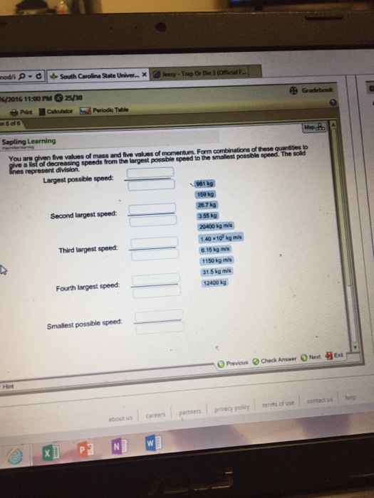 solved-you-are-given-five-values-of-mass-and-five-values-of-chegg